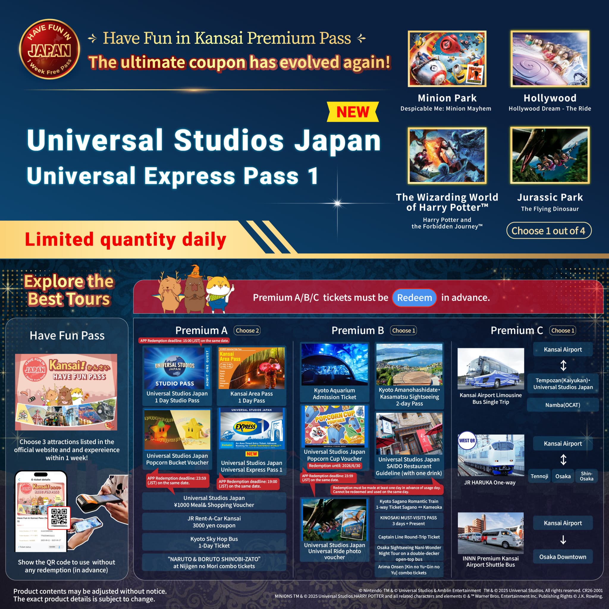 Have Fun in Kansai Premium Pass Includes Optional 1-Day Universal Studios Japan Ticket - image 3